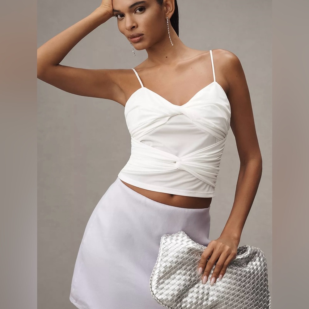 Sunday in Brooklyn Twist-Front Tank-Ivory
Size Large NWT